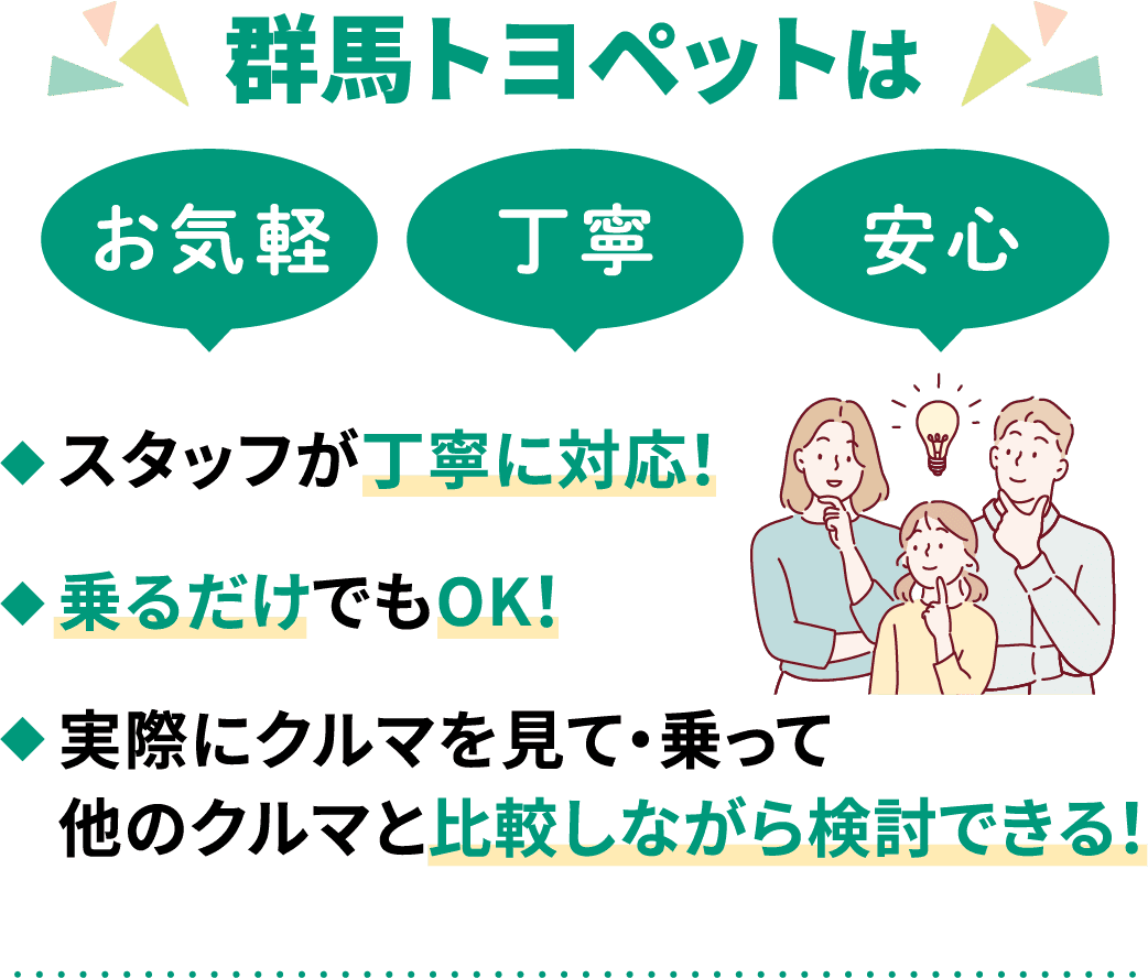群馬トヨペットはお手軽 丁寧 安心